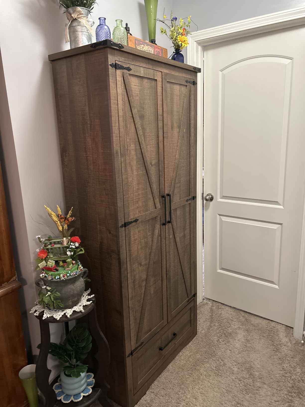 Farmhouse Kitchen Pantry Cabinet - 72