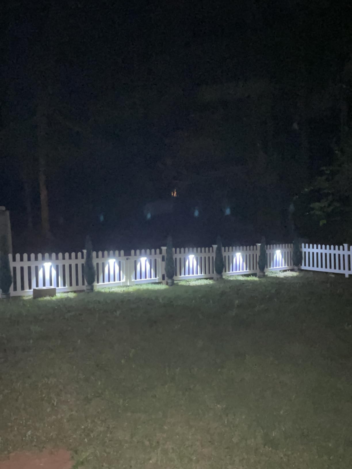 SOLPEX Solar Fence Lights Outdoor, Color Changing, Waterproof IP65, 8 Pack | LED Deck Lighting for Halloween Backyard Wall Step Patio Railing Pool Porch customer photo 2