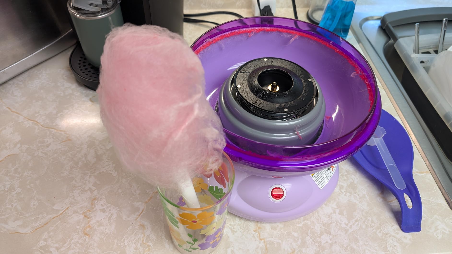 Koji by ZOKU Cotton Candy Maker Set, Countertop Machine with 10 Paper Cones | Create homemade cotton candy in minutes with a compact countertop machine and 10 included paper cones for easy servings. customer photo 1