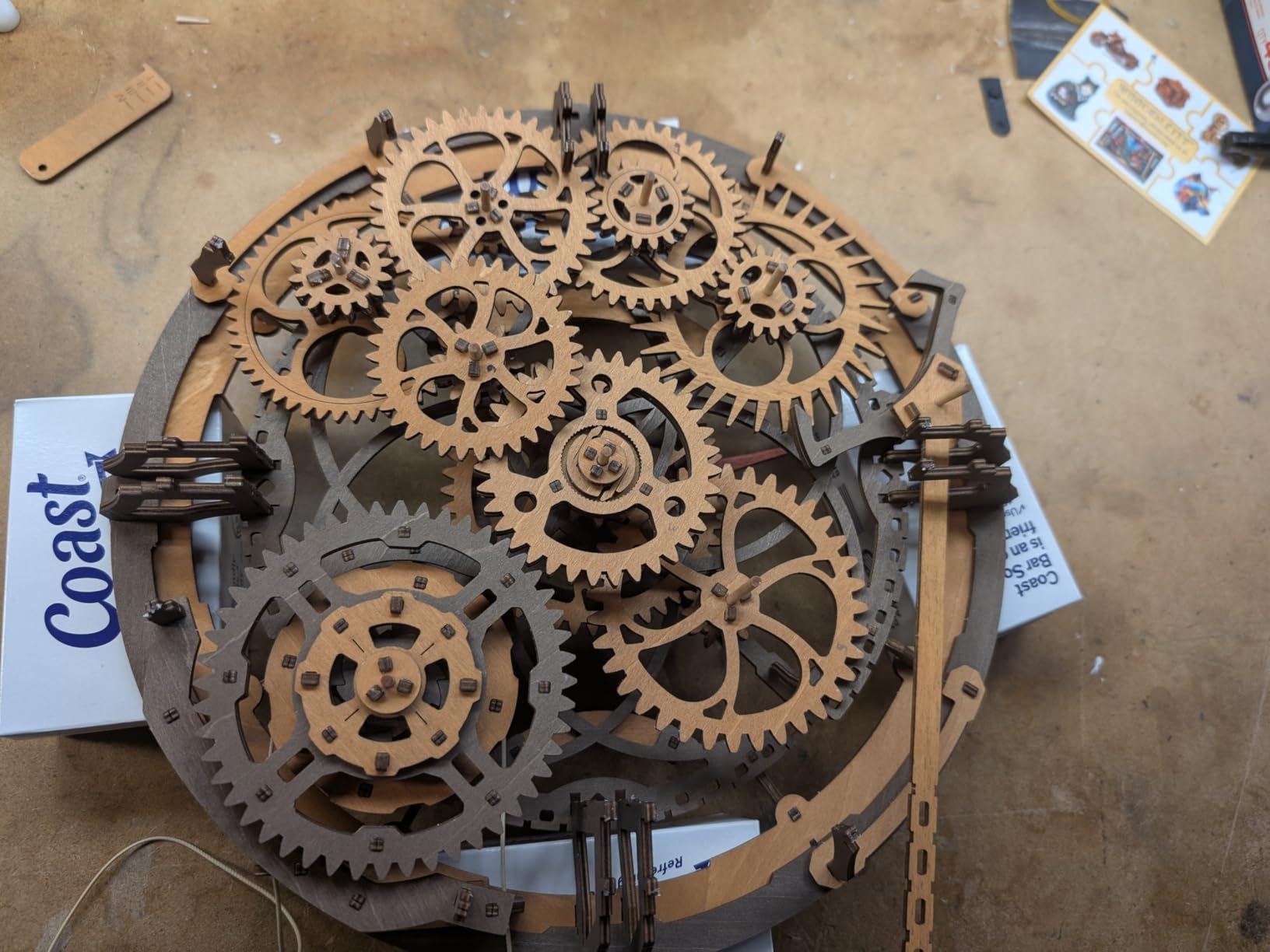 WOODEN.CITY Steampunk 3D Puzzle Clock - DIY Mechanical Wall Clock Kit for Adults - Unique Engineering Gift and Vintage Décor - 3D Wooden Puzzles for Adults customer photo 2