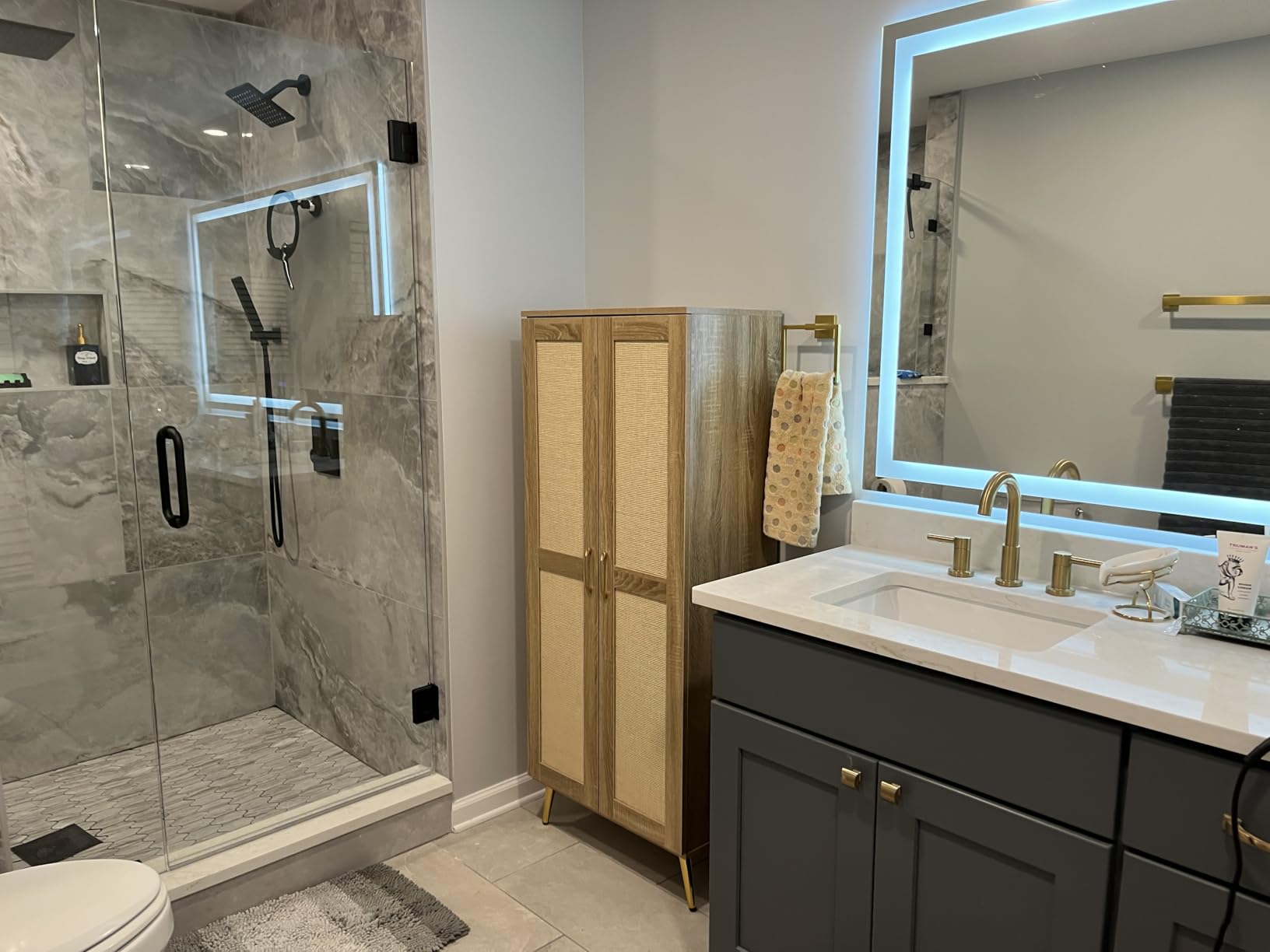 JASIWAY Tall Bathroom Storage Cabinet 57