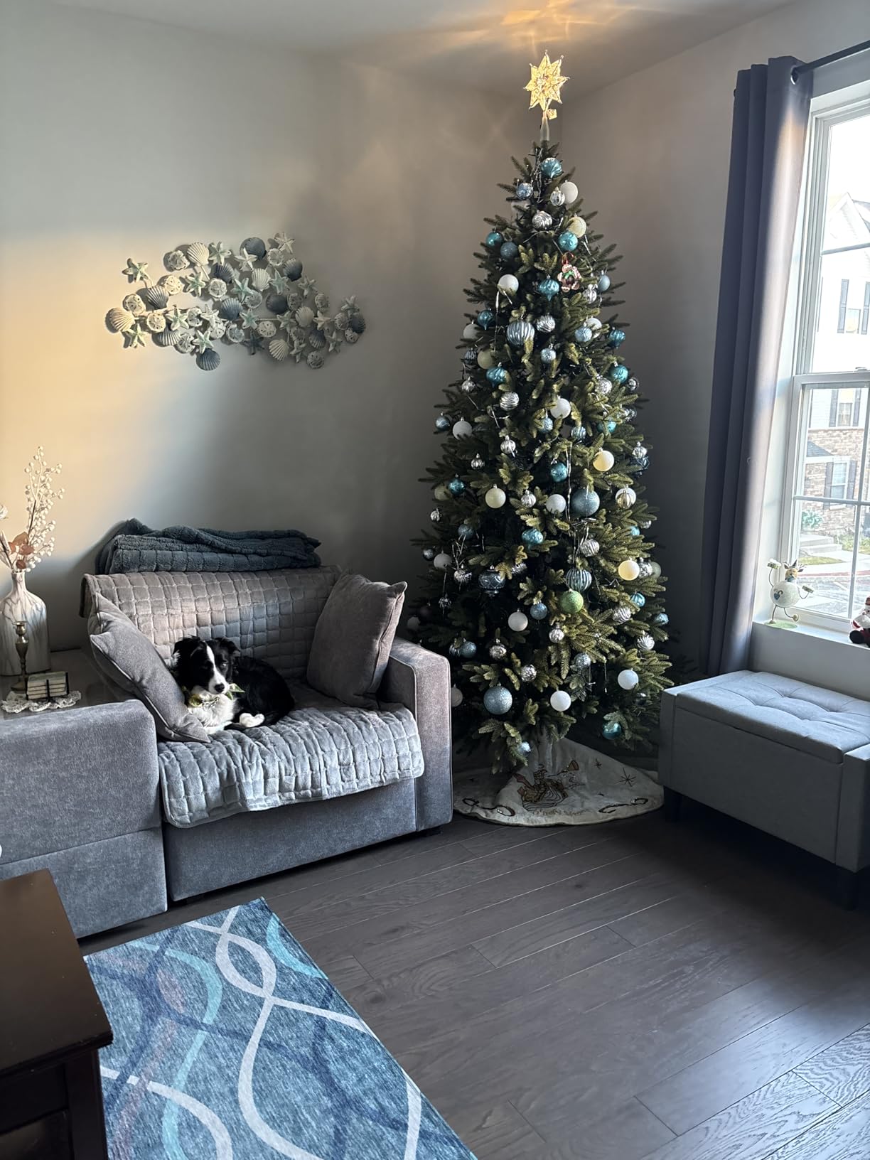 Balsam Hill Silverado Slim - Realistic Narrow Christmas Tree with True Needle Foliage with Premium Stand & Easy Assembly for Indoor Holiday Decorating, Unlit, 6' customer photo 2