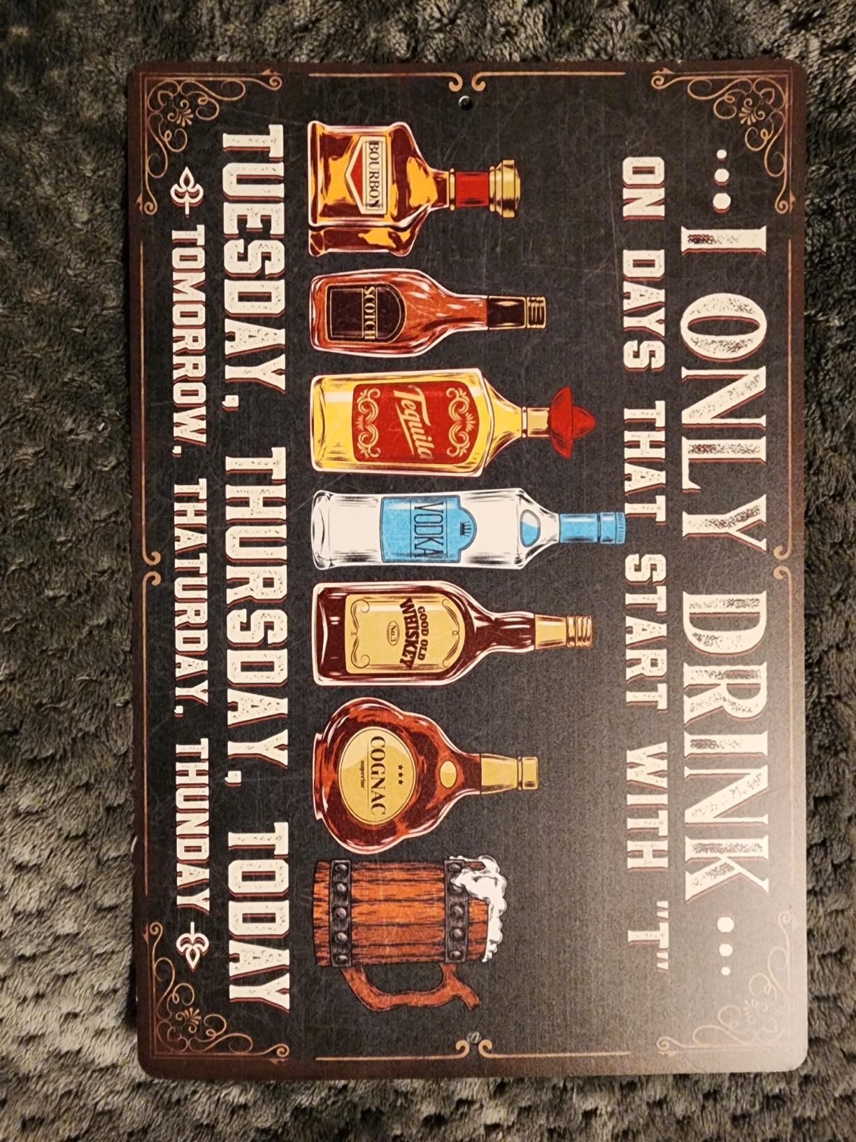 Putuo Decor Bar Sign For Home Bar, Drink Vintage Metal Tin Sign, Bar Open Proudly Serving Whatever You Bring, Bar Wall Art Decor For Home Bar Pub Club Garage Man Cave 8 X 12 Inches Aluminum Metal customer photo 1