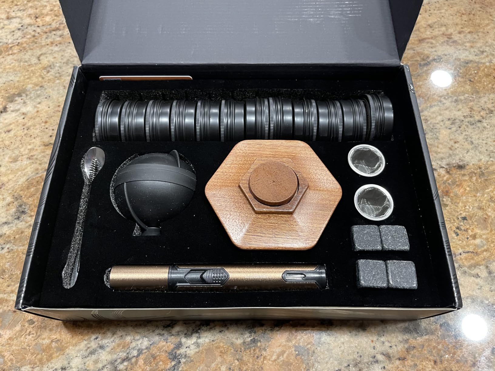 23Pcs Whiskey Smoker Kit with Torch-12 Wood Chips, Ice Ball Mold, Cocktail Smoker Infuser Kit, Old Fashioned Drink Smoker Kit, Birthday Bourbon Whiskey Gifts for Men, Dad, Him, Valentine's Day Gifts customer photo 1