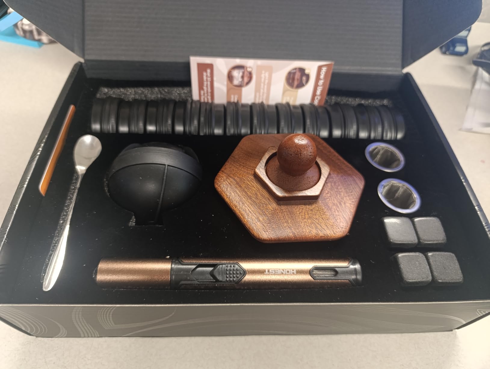 23Pcs Whiskey Smoker Kit with Torch-12 Wood Chips, Ice Ball Mold, Cocktail Smoker Infuser Kit, Old Fashioned Drink Smoker Kit, Birthday Bourbon Whiskey Gifts for Men, Dad, Him, Valentine's Day Gifts customer photo 2