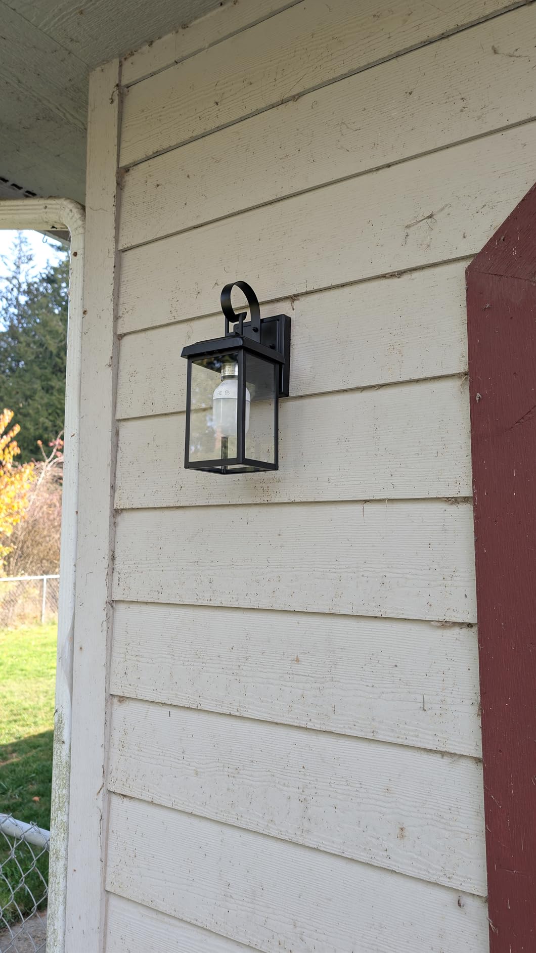 BesLowe 2-Pack Outdoor Wall Light Fixtures, Exterior Lighting Fixtures Wall Mount, Waterproof Porch Lights Outdoor Wall Sconces Lanterns, Modern Outside Lights for House Front Door Garage, Black customer photo 1