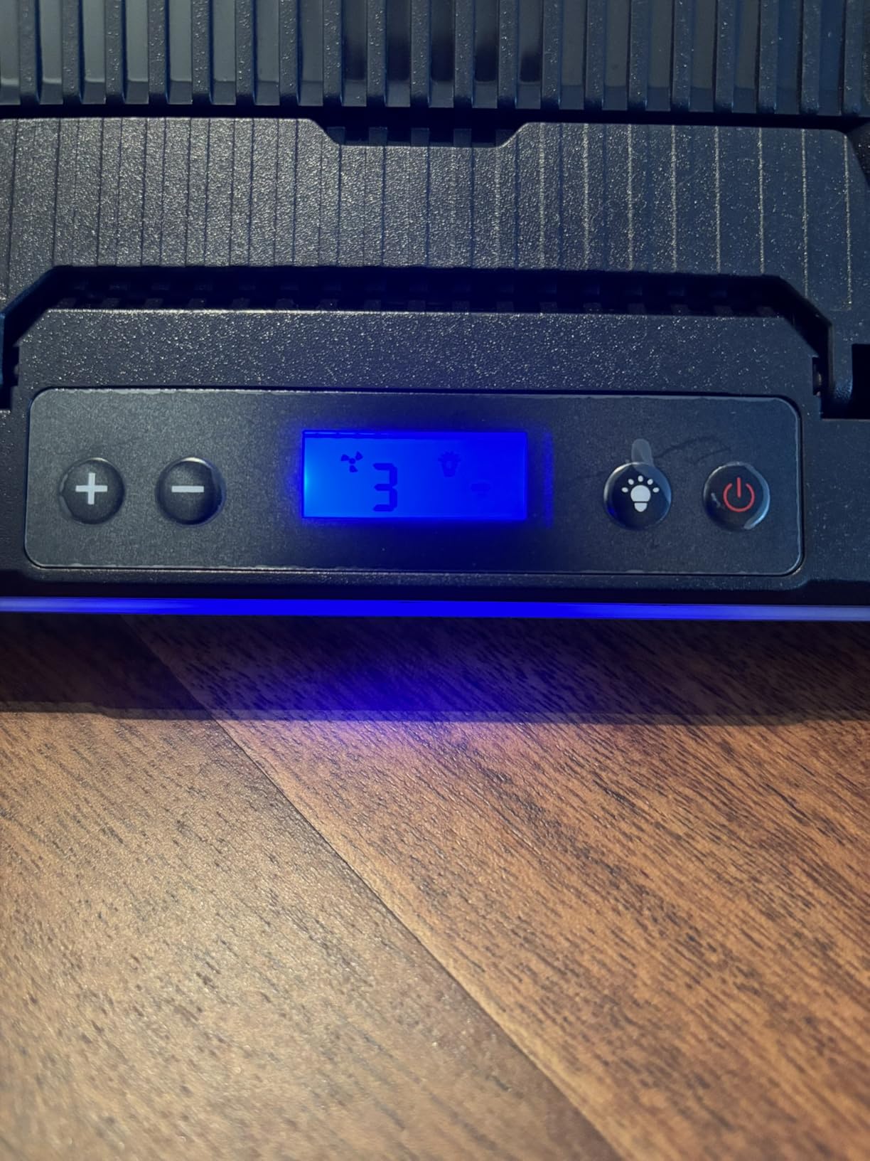 ChillCore Laptop Cooling Pad, RGB Lights Laptop Cooler 9 Fans for 15.6-19.3 Inch Laptops, Gaming Laptop Fan Cooling Pad with 8 Height Stands, 2 USB Ports - A21 Blue customer photo 2