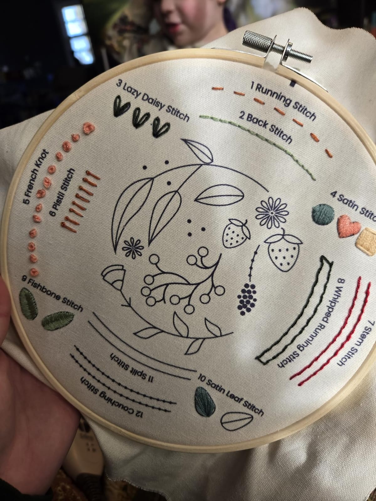 Craftwiz 4-Piece Starter Embroidery Kit for Beginners with Simple Patterns, Learn to Embroider 31 Stitches with Hand Embroidery Kit customer photo 2