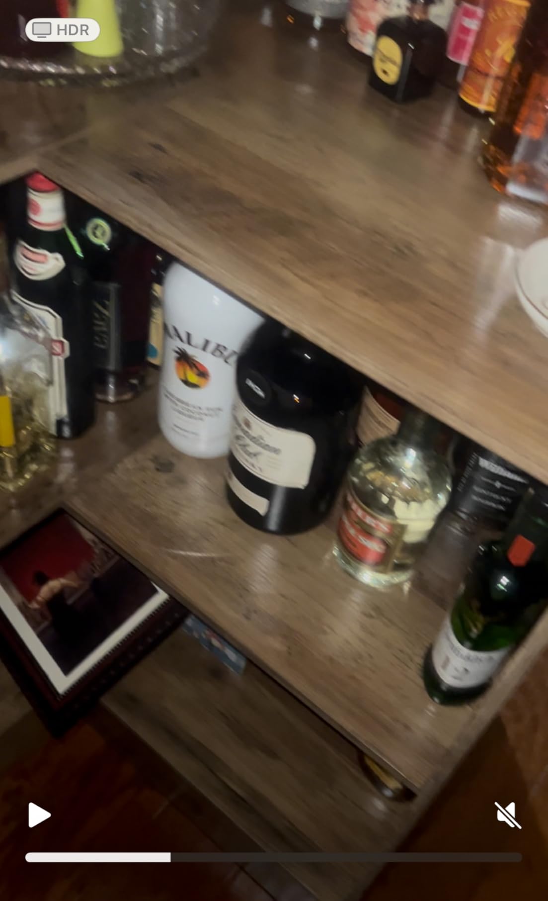 Tribesigns L-Shaped Bar Cabinet, 4-Tier Corner Bar Unit with Stemware Racks, Black customer photo 2