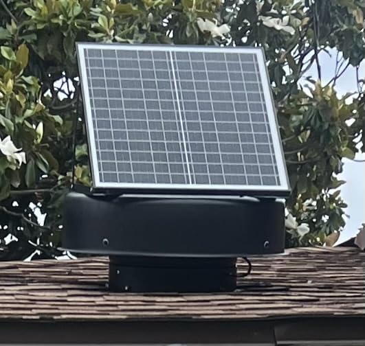 VEVOR 42W Solar Attic Fan, 2800 CFM Smart Roof Vent Built-in Temperature Sensors with Remote Control, Low-Noise & Weatherproof for Attic, Garage, RV Ventilation customer photo 2
