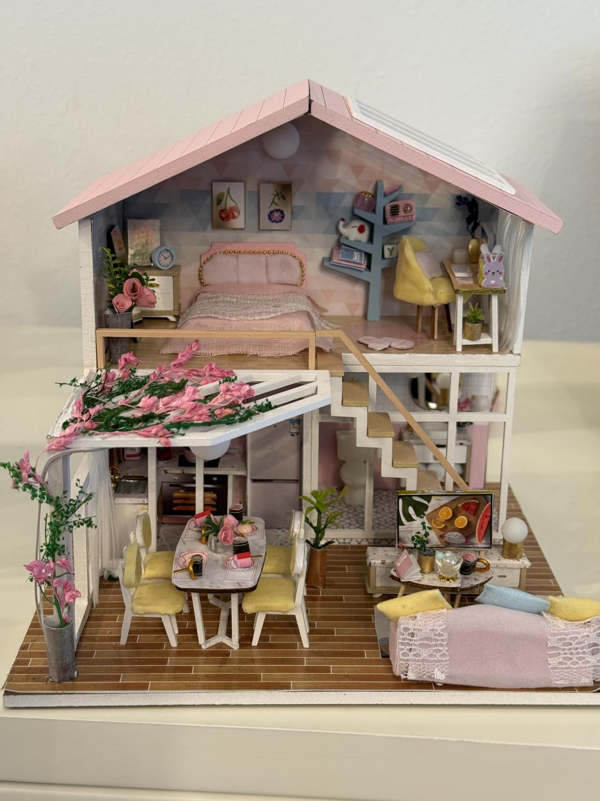 DIY Japanese Miniature House Kit Dollhouse Kit for Adults to Build | Mini House Kit with LED, Model Building Diorama Kits, Ideal Gifts for Birthday Christmas(Japanese Garden House) customer photo 2