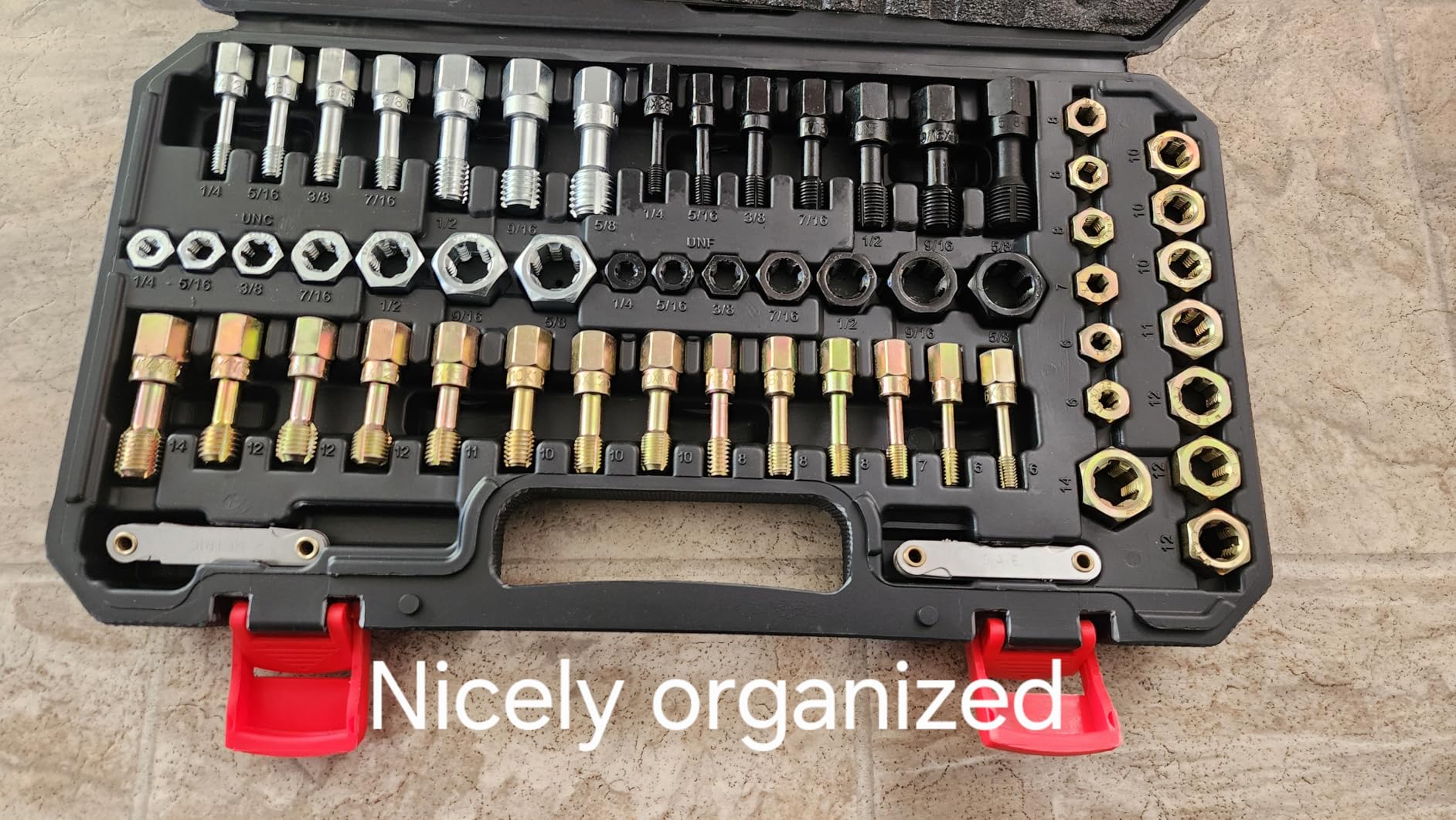 Kolvoii 61-Piece Thread Chaser Set, Metric, UNC & UNF Thread Restorer Kit | Metric, UNC and UNF Taps and Dies; Thread Files and Pitch Gauges; Automotive and Machinery Repair customer photo 2