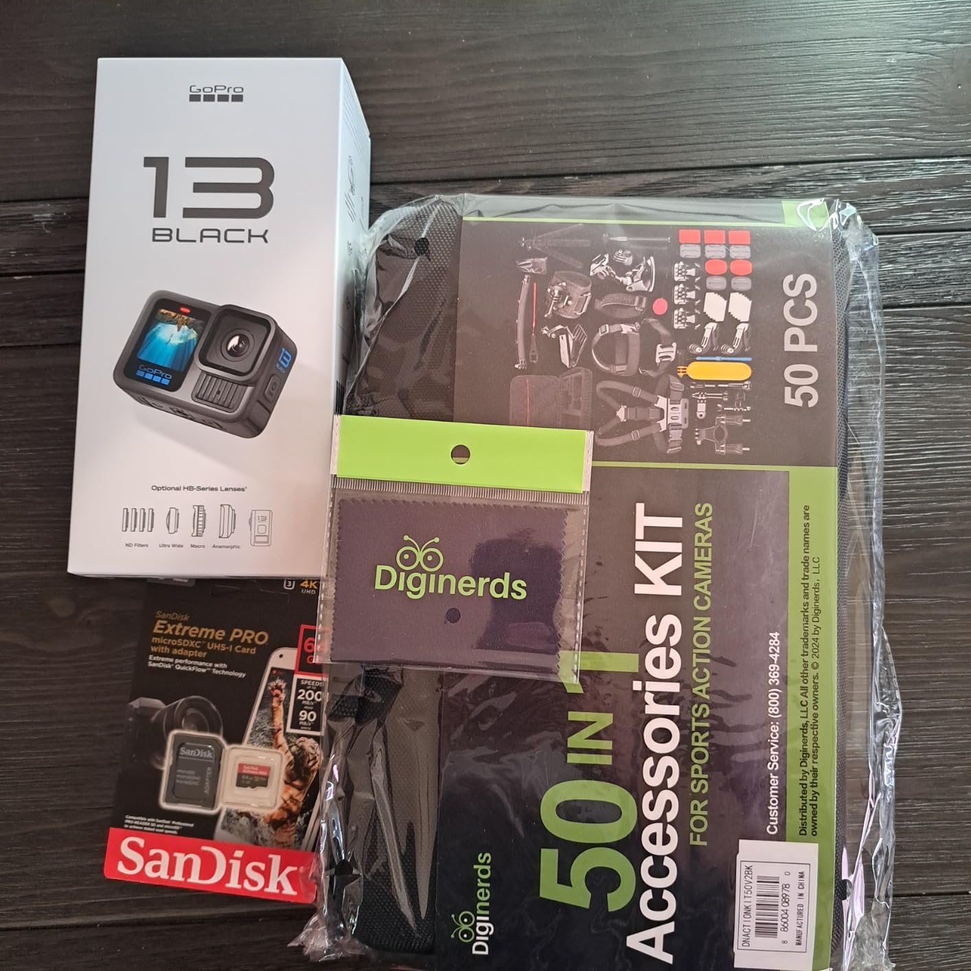 HERO13 (Hero 13) Black - Waterproof Action Camera with 5.3K HDR Video, 27MP Photos, 1/1.9