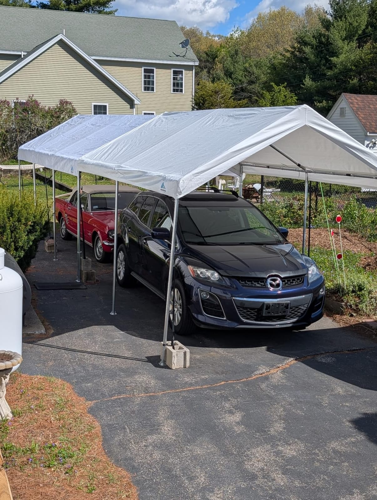 ADVANCE OUTDOOR 12x20 ft Heavy Duty Carport Potable Car Canopy Garage Party Tent Boat Shelter, Adjustable Height from 9.5 ft to 11 ft, Gray customer photo 2