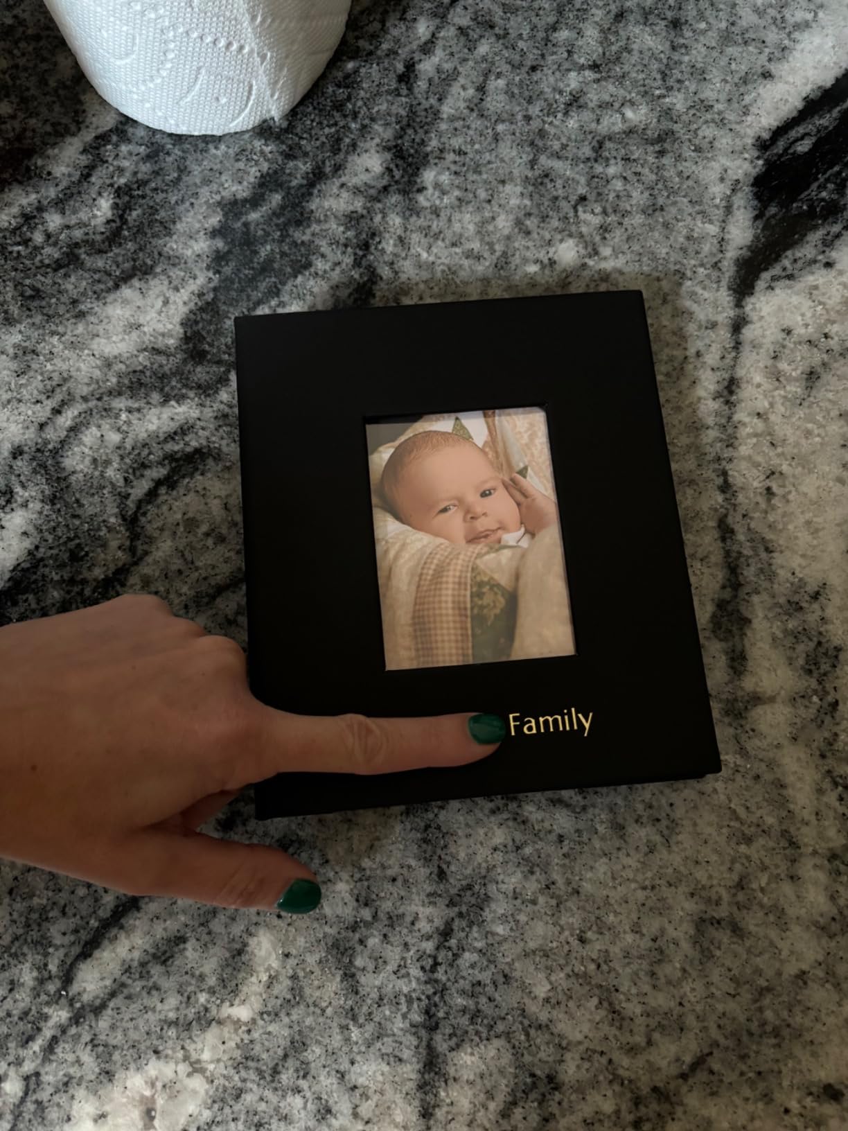 Promot Personalized Photo Album - Custom Photo Book, 4x6 (Stone Gray) | Easy Slip-In Pages, Holds Precious Memories, Cherished Memory Keepsake customer photo 1