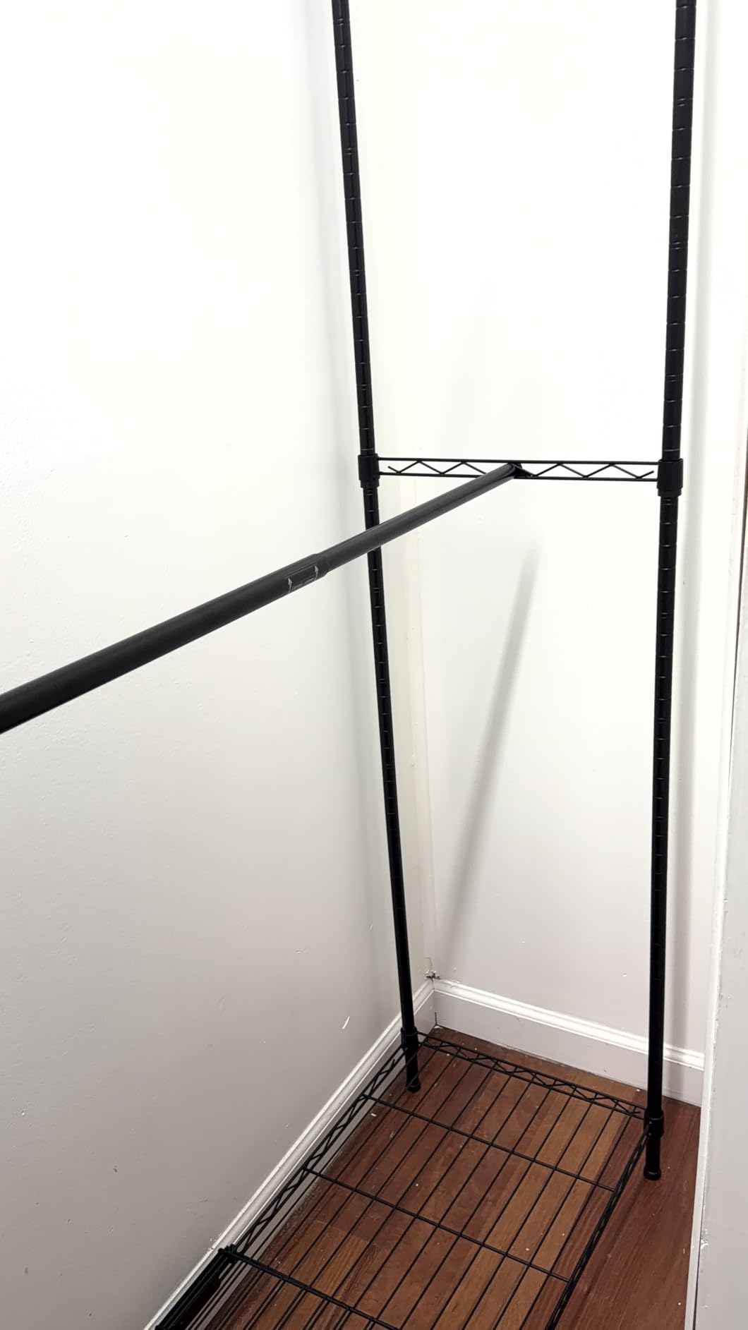 VIPEK X3 Expandable Heavy Duty Clothes Rack Closet Organizer System Black | Large Freestanding Clothing Rack with Adjustable Shelves and Hanger Rods from 5'2