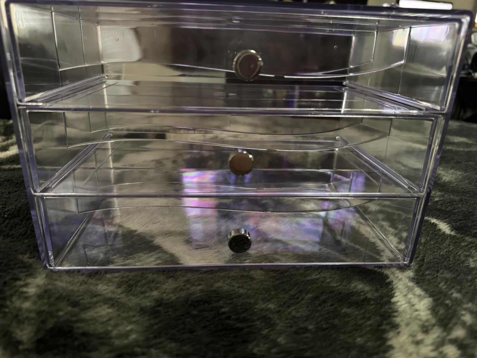 Wonderjune 3 Drawer Clear Washi Tape Organizer Acrylic Storage Box with Divided Drawers customer photo 2