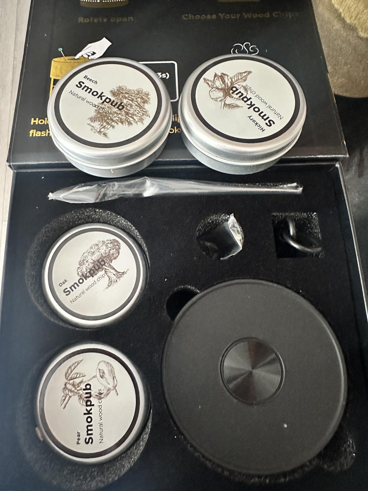 Electric Whiskey Smoker Kit, Cocktail Smoker with Heating System | No Butane Needed, 6 Wood Chips for Old Fashioned Drink Smoker Kit, Ideal Bourbon Whiskey Gift for Men, Dad and Husband customer photo 1