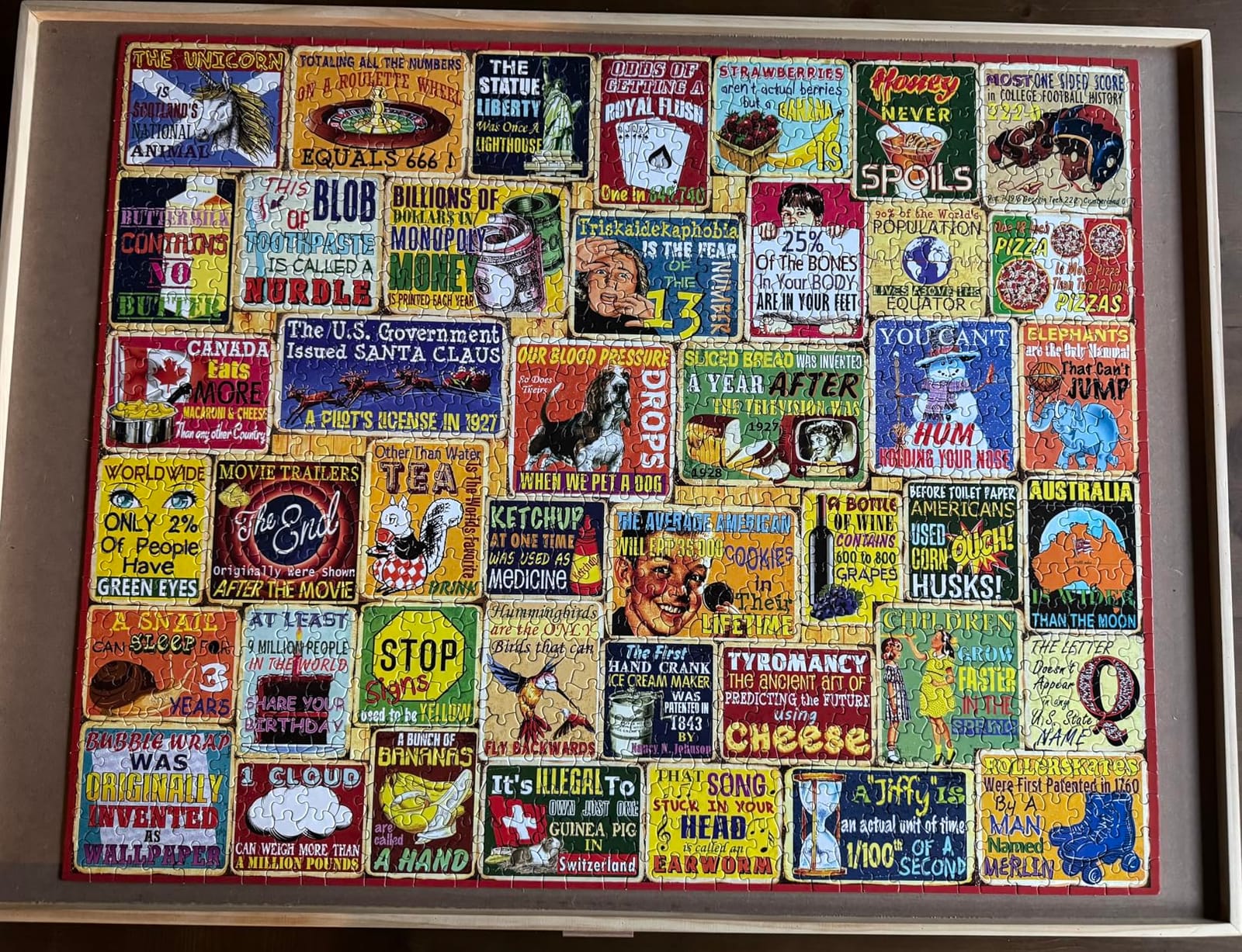 White Mountain 1000 Piece Jigsaw Puzzle Adults Fun Vintage, Did You Know customer photo 2
