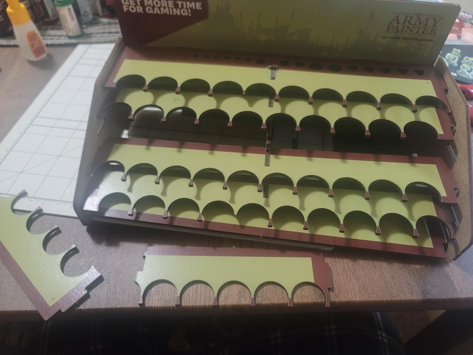 The Army Painter, Paint Station, storage for 50 bottles | Model Paint Storage for 50 Warpaints Fanatic, Speedpaint & Warpaints Air, incl. Storage for Paint Brushes and 100 sheets customer photo 2