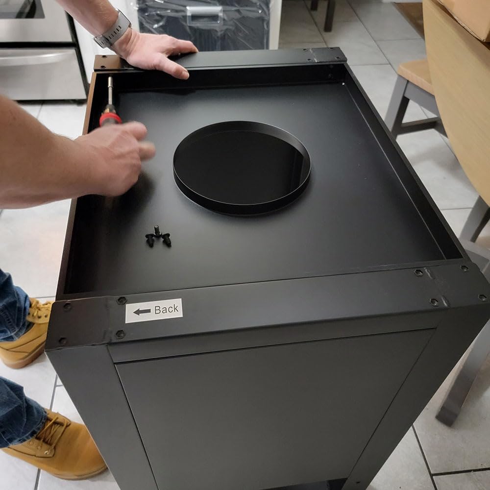 NUUK Grill Table with Storage Cabinet, Outdoor Grill Cart Pizza Oven Table with Wheels customer photo 2