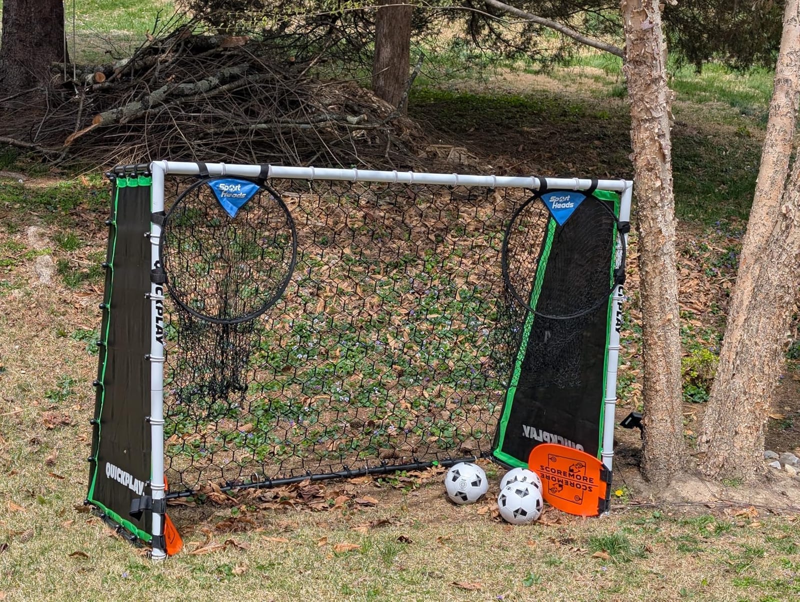 QuickPlay GS Trainer 3-in-1 Soccer Goal and Rebounder for Solo Training | 3 in 1 goal, rebounder & passing wall, Galvanized steel frame, Backyard play, Tool-free setup, Shooting & Control drills customer photo 1
