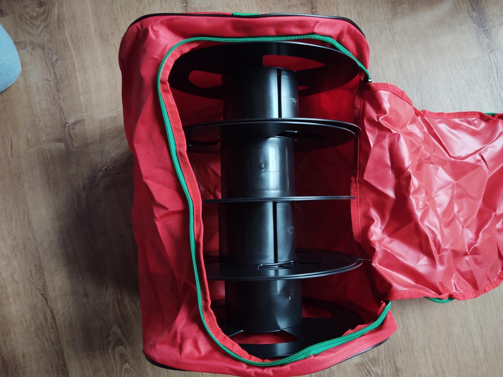 Christmas Light Storage Bag with Reels- Holds up to 750ft of Mini Lights. 600D Zipper Bag & Container for Holiday Xmas Lights. A Classic Storage Solution!(2, RED) customer photo 1