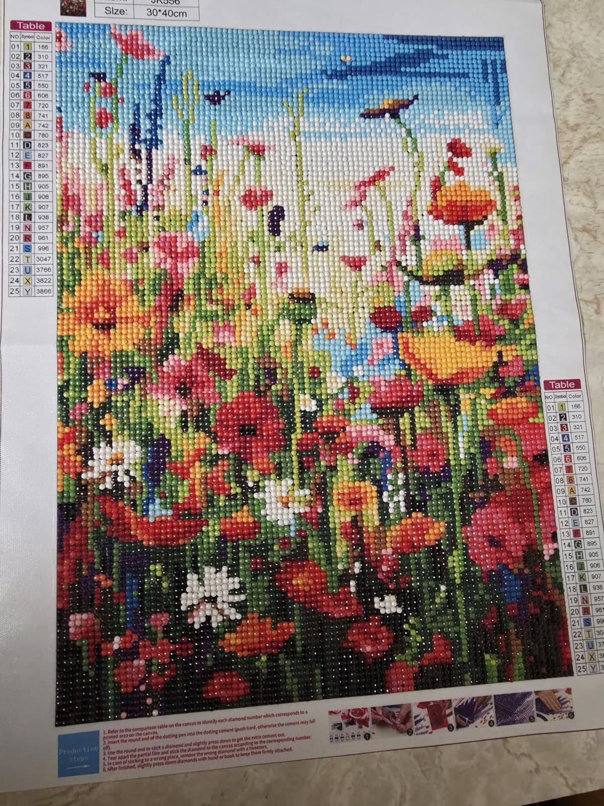 Diamond Art Painting Kits for Adults, Sea of Flowers 5D Diamond Painting customer photo 2