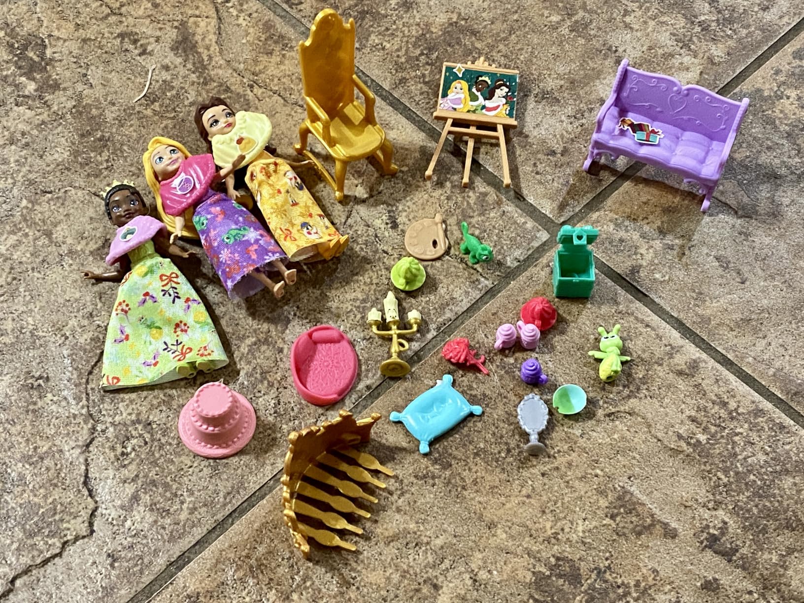 Mattel Disney Princess Advent Calendar w/Rapunzel, Tiana, Belle Dolls | 24 Days of Surprises: 3 Small Dolls in Winter Looks, 3 Character Figures, 6 Fashions & 16 Accessories customer photo 1