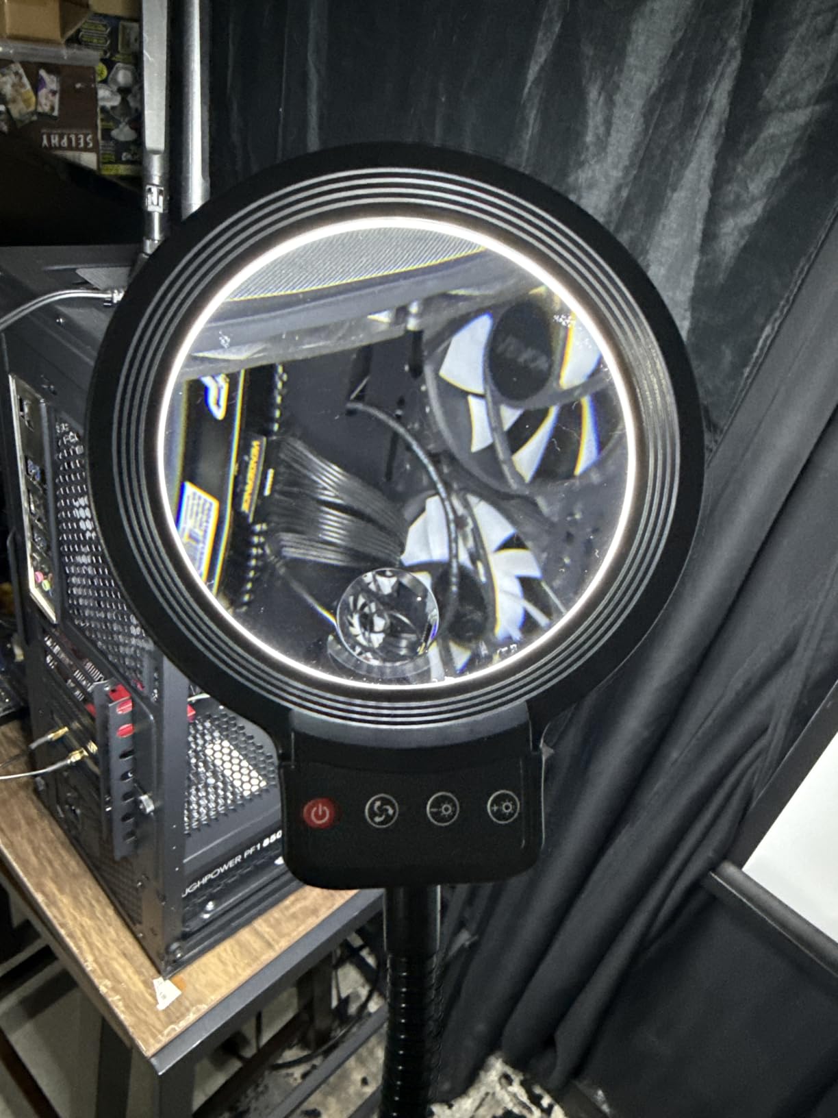 30X 10X Large Floor Magnifying Glass with Light and Stand | 2-in-1 Flexible Gooseneck Floor Magnifying Lamp, 72 LED Lights, 3 Color Modes, Close Work, Sewing, Crafts, Hobbies customer photo 2