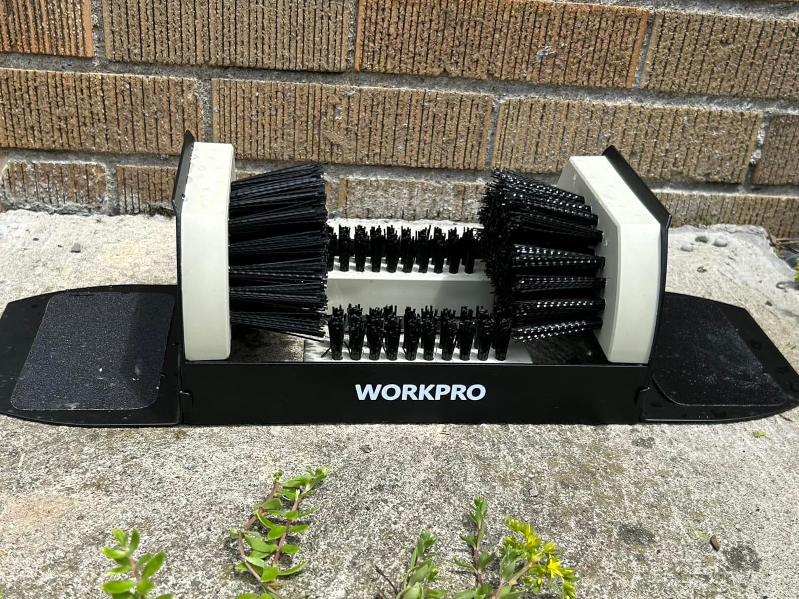 WORKPRO Boot Brush Scraper Outdoor, Shoe Cleaner Brush, Boot Scrubber with Flaps, Heavy Duty Boot Cleaning Brush customer photo 2