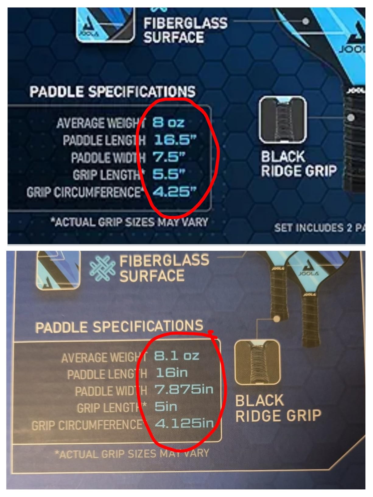 JOOLA Pickleball Paddles Set of 2 - Multiple Colors - Reinforced Fiberglass Surface - Lightweight, Durable, Beginner-Friendly Racket Design - Set Includes Balls & Bag - USAP Approved customer photo 2