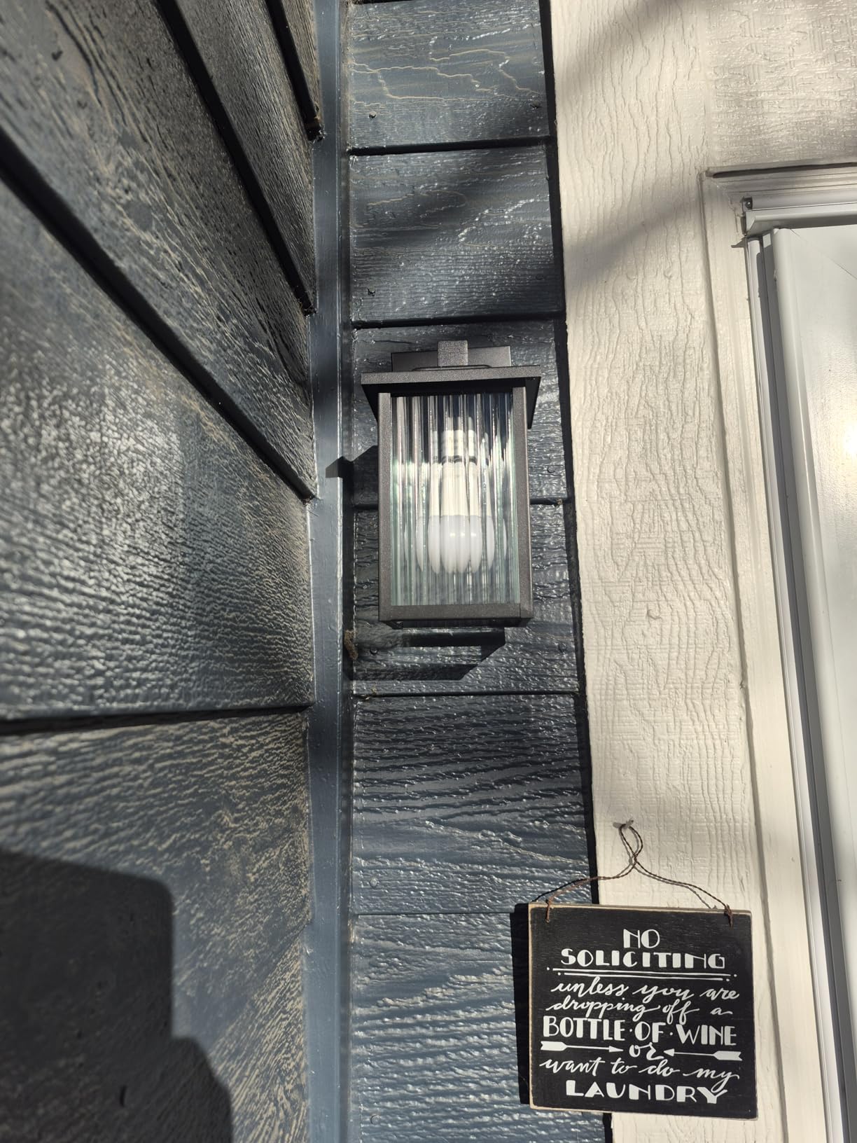 Black Dusk to Dawn Wall Mount Porch Lights, Classic Outdoor Lights | Auto On and Off, Anti-Rust Metal Frame, Tempered Glass, E26 Socket customer photo 1