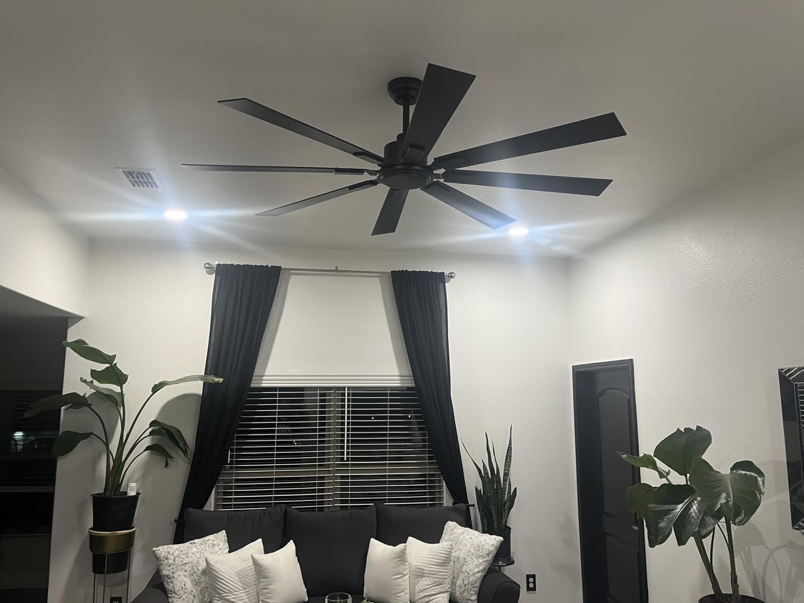 ZMISHIBO 65 Inch Ceiling Fan no Light with Remote, 6-Speed | High 6116 CFM, Quiet Reversible DC Motor customer photo 1