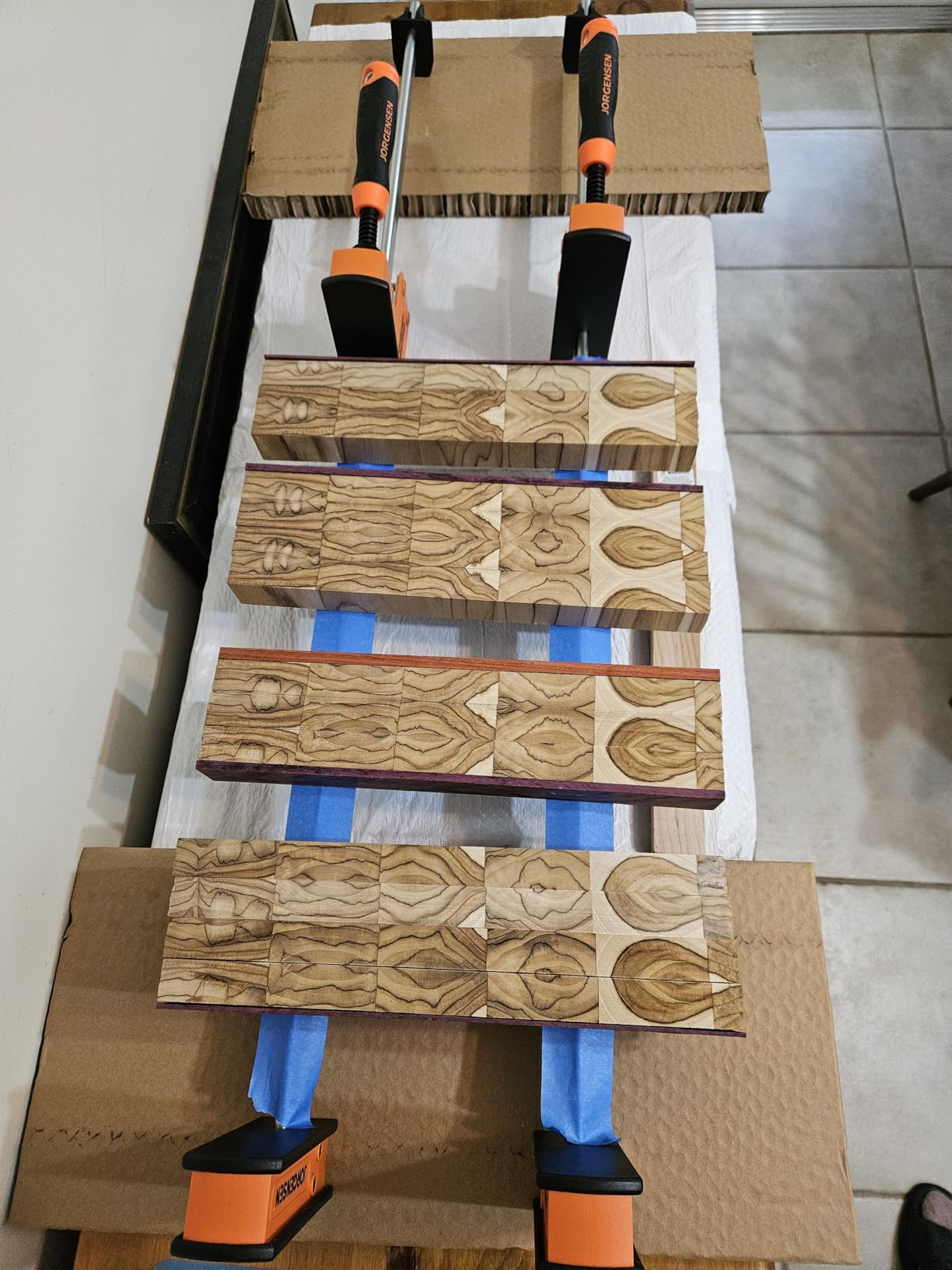 JORGENSEN 36-Inch Parallel Bar Clamps Set, 2200 lbs Load Limit, 2-Pack | Heavy-Duty Wood Clamps, Cabinet Master Bar Clamps for Woodworking Glue-Up, Quick Release, Spreader Function customer photo 2