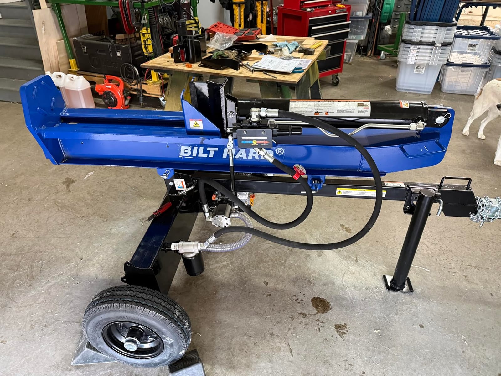 BILT HARD 35-Ton Horizontal/Vertical Gas Powered Hydraulic Full Beam Log Splitter with 301cc OHV Engine, 2