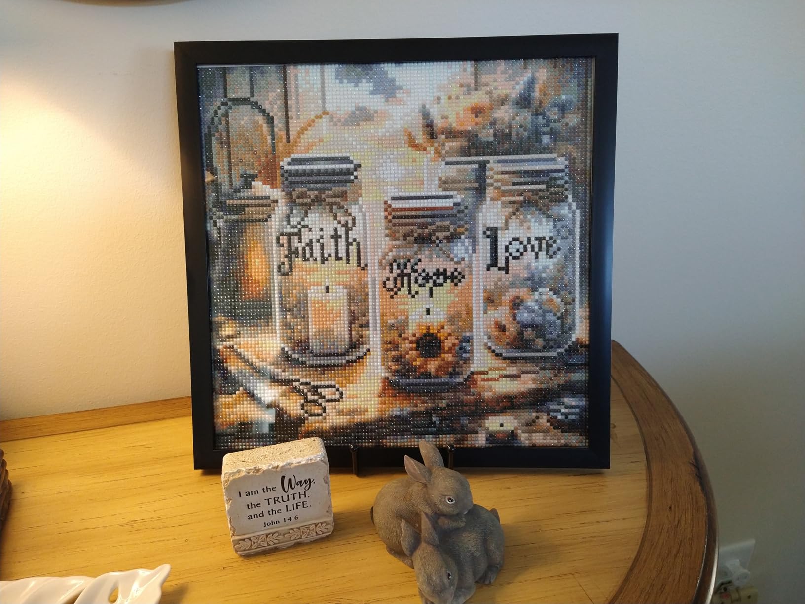 TOPMCYSG Faith,Hope,Love Diamond Art Kits for Adults Beginner 13.78x13.78in customer photo 1