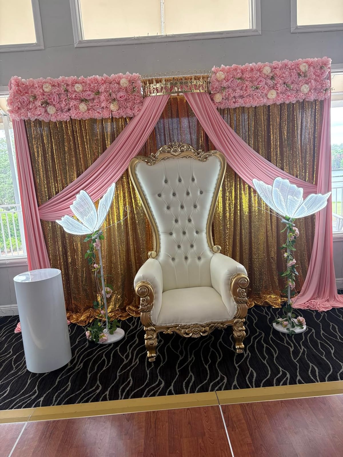 SLOW DOLPHIN 20 x 10ft Pipe and Drape Photo Studio Backdrop Stand Kit, Heavy Duty Adjustable Frame Backdrop Stand with Carry Bag for Event, Birthday Party, displays and Wedding Decoration customer photo 2