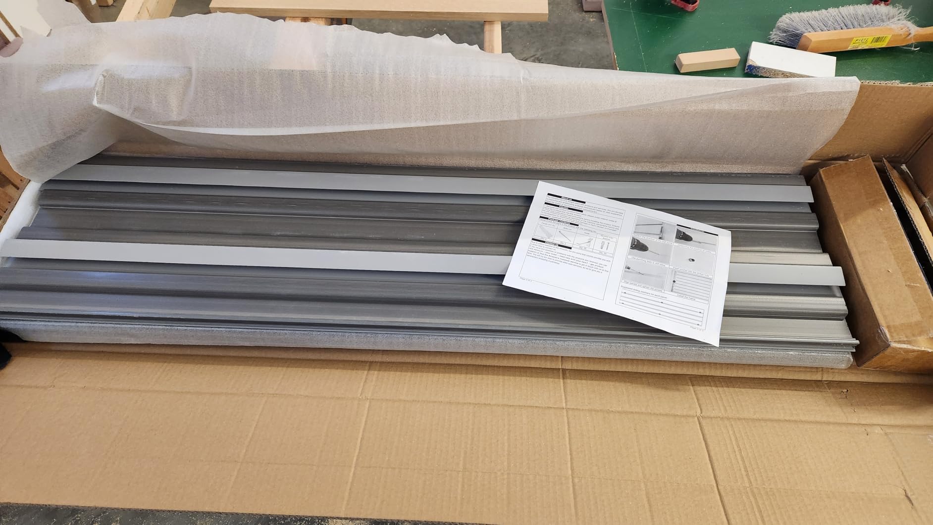 Neoaider Slatwall Panel 8 FT x 4 FT, Interlocking Slat Wall Paneling, White customer photo 1