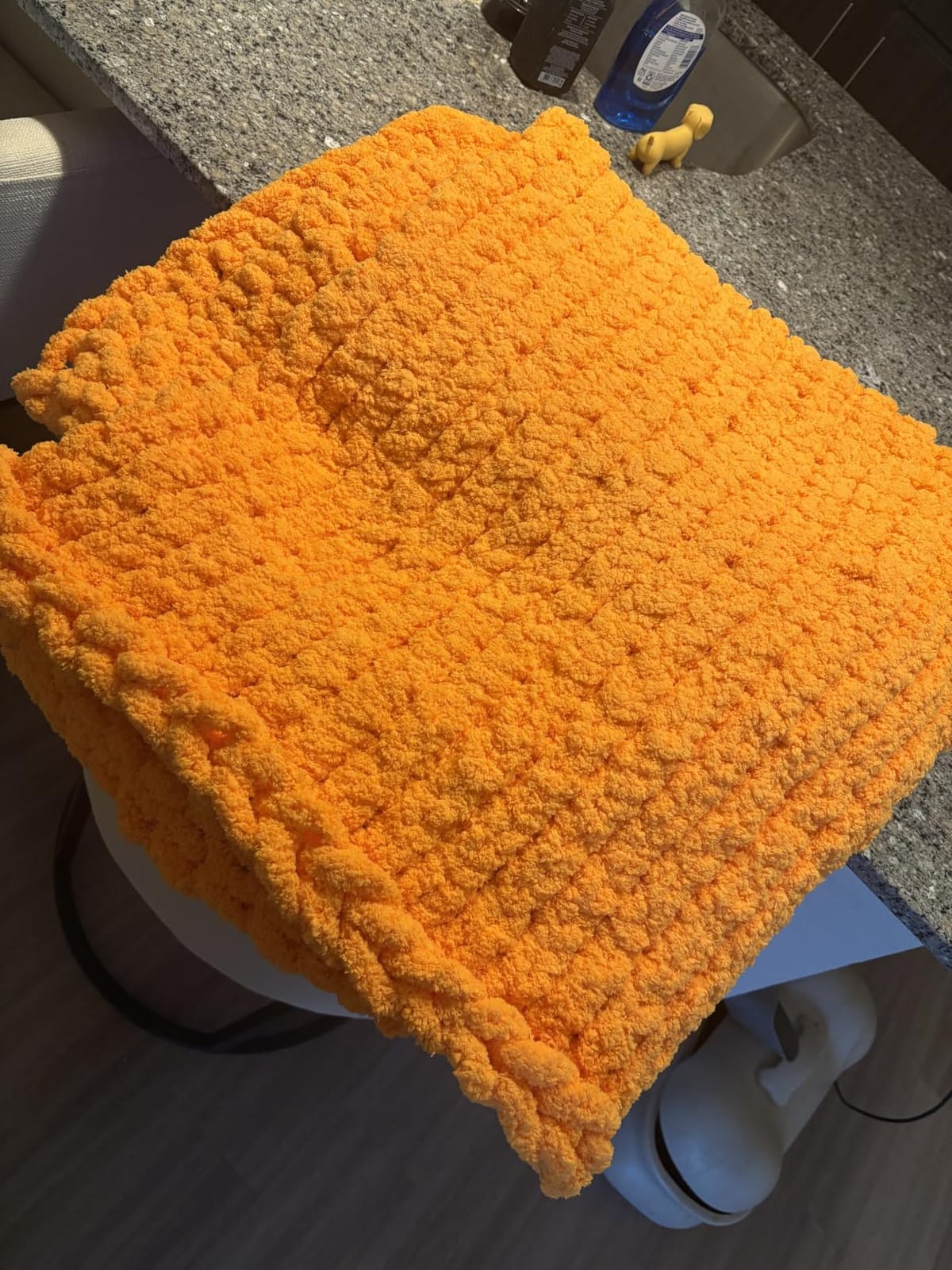 Chunky Yarn for Hand Knitting, Soft Jumbo Chenille Yarn, 8 Pack | orange, Bulky Fluffy Yarn for Crocheting Blankets, Scarves & DIY Crafts, 28 Yards, 8 Ounces Each customer photo 2