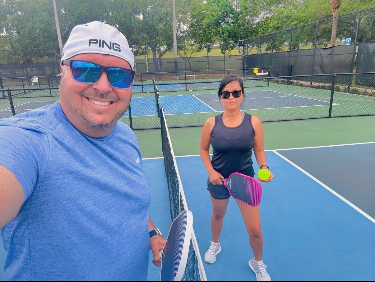 PRO-SPIN Carbon Fiber Pickleball Paddles Set of 2 | Lightweight Pickleball Set with Indoor/Outdoor Balls and Bag - Durable Pickle Ball Paddle Gift for Men, Women & Families customer photo 1