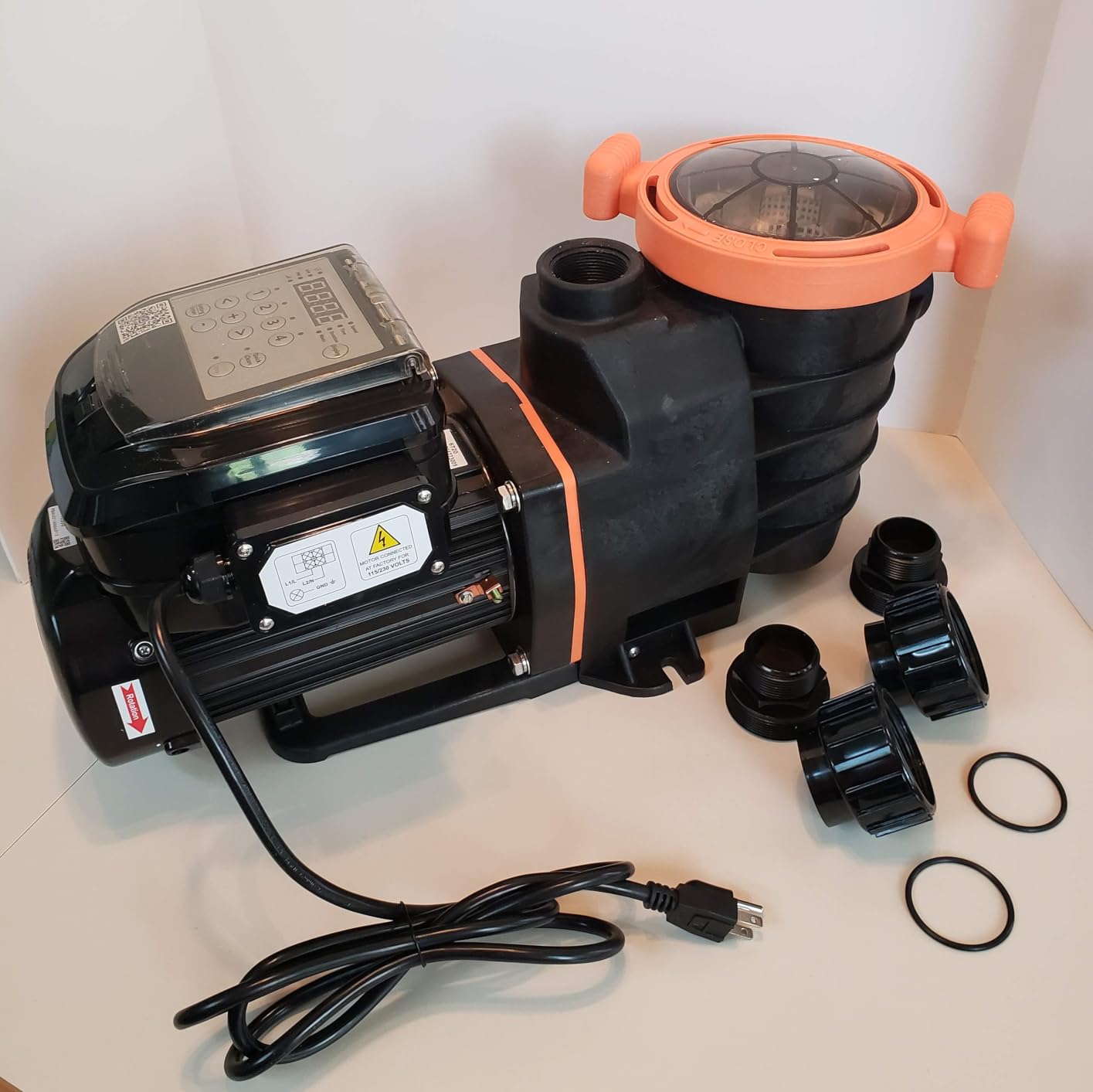 1.5 HP Variable Speed Pool Pump for Inground and Above Ground Pools, 5070 GPH Self-Priming Pump with App&Digital Control Panel, Dual Voltage 115V/230V, Programmable 1000-3450 RPM customer photo 2