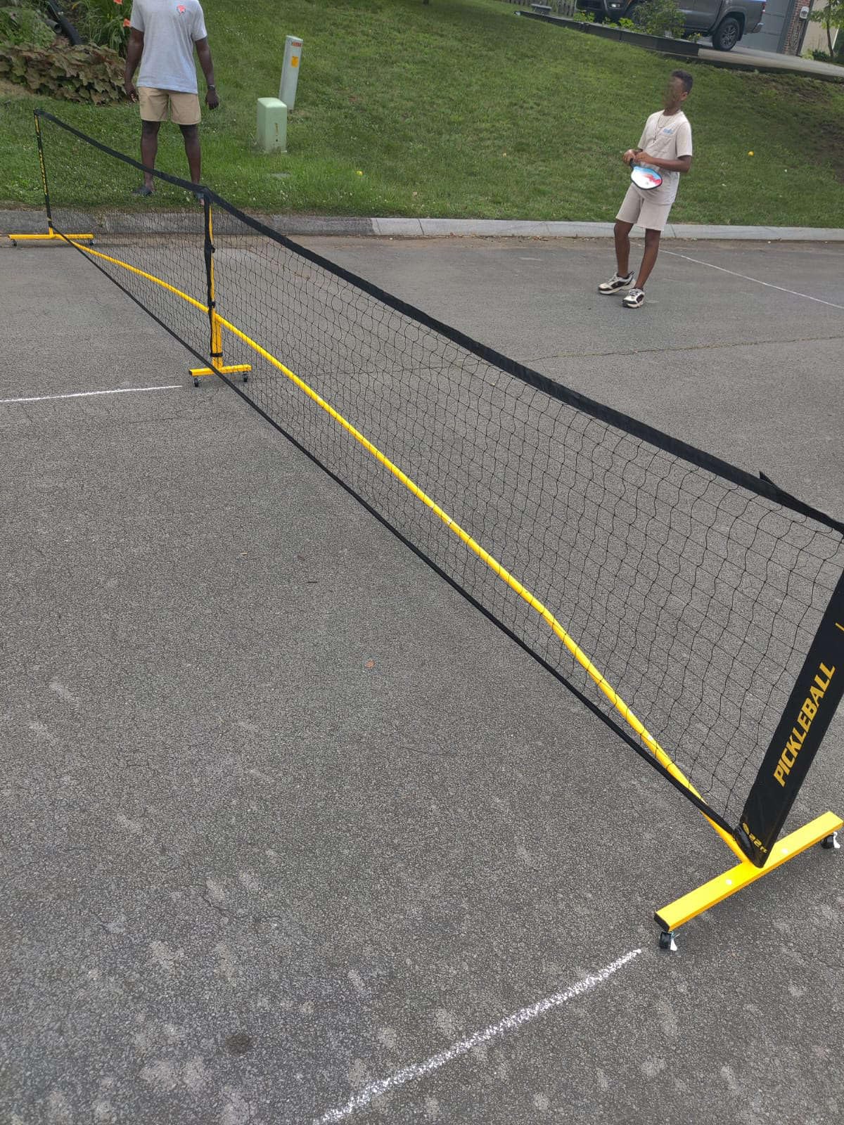 Fostoy Pickleball Set Net with 4 Paddles Pickleballs, 6FT/11FT/22FT | Portable 3-in-1 Pickleball Net with Wheels, Carry Bag, Steady Metal Frame Designed for Backyards, Driveways, and Garages customer photo 1