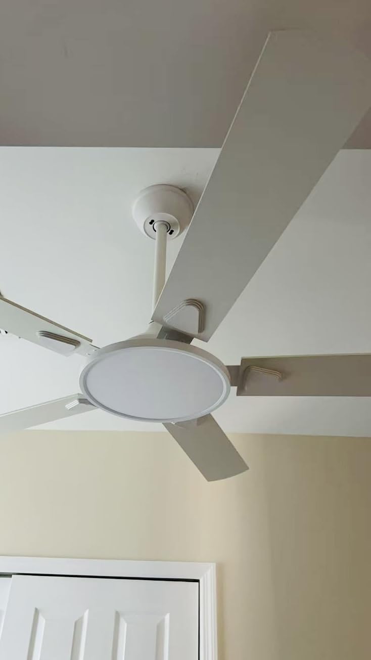 OJX Ceiling Fans with Lights, 52 inch Ceiling fan with Light and Remote/APP Control, 3CCT, Quiet DC Reversible, Dimmable, Modern Ceiling Fan customer photo 1
