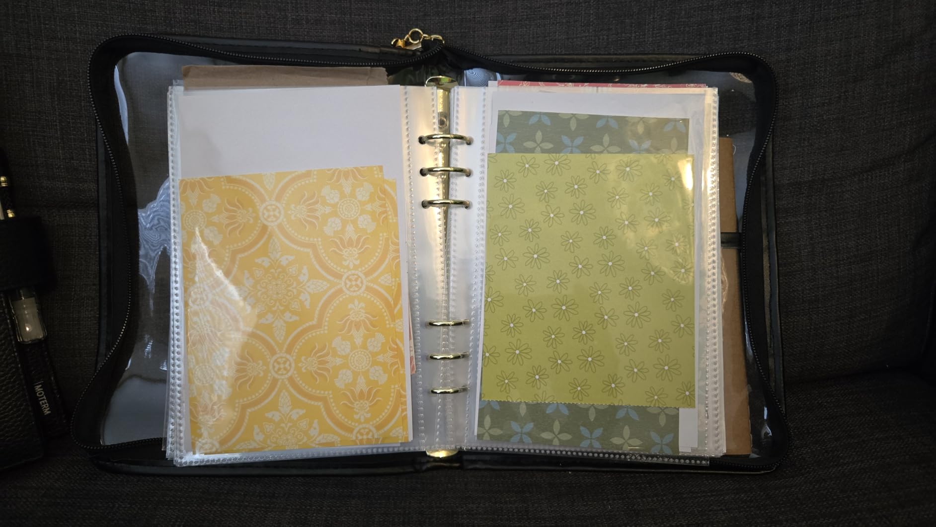 A5 Sticker Collection Organizer Binder kit large capacity (65 sheet), PU leather clear sticker storage book album with zipper closure, double-sided Collecting for journal scrapbook planner (Green) customer photo 1