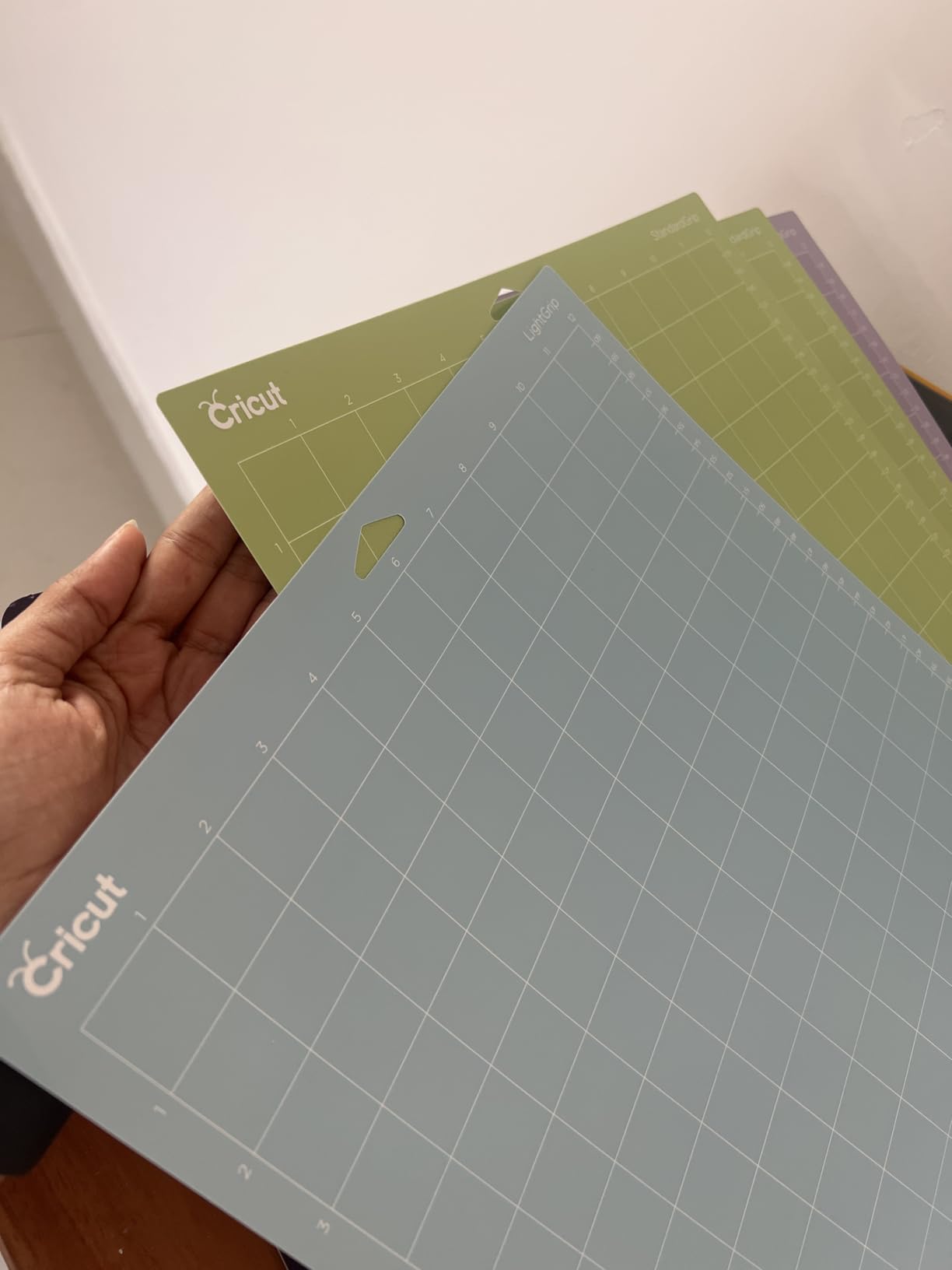 Cricut Cutting Mat Variety Pack (4 Count, 12in x 12in) | Includes 2 StandardGrip, 1 LightGrip, 1 StrongGrip customer photo 1