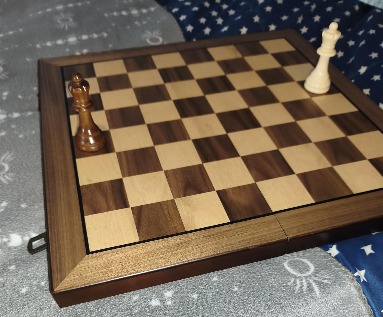 Magnetic Wooden Chess Set for Adults Kids 17'' Chess Board with Handmade Pieces, Folding Portable Travel Unique Chess Sets Game for Tournament Professional Beginner customer photo 1