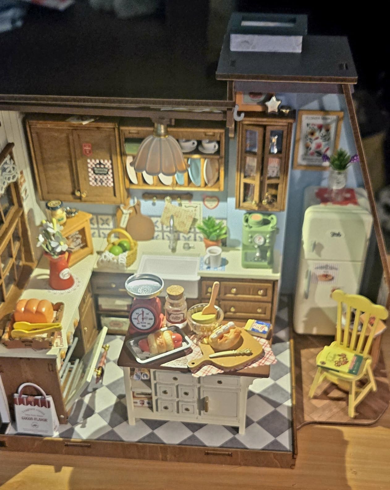 Rolife Baking Kitchen DIY Miniature House Kit with LED Lights | 1:18 Scale 359 Pcs Bakery Mini Building Model Kit for Beginners, Therapeutic Craft Diorama for Adult Home Decor & Gift customer photo 2