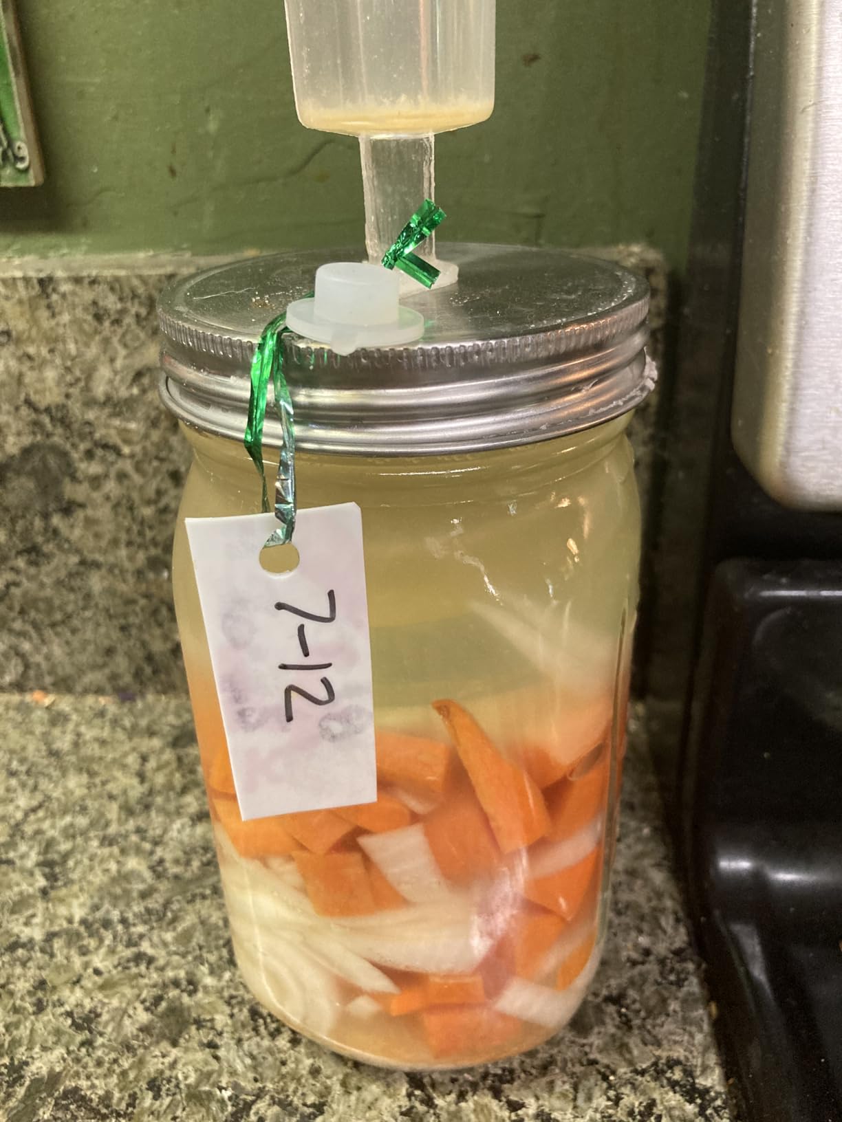 32 oz Mason Jar Fermentation Kit, 2 Pack Fermentation Jars, Fermentation Lids, Fermenting Weights and Airlocks, Complete Fermenting Kit for Making and Storing Sauerkraut (Pack of 2) customer photo 1