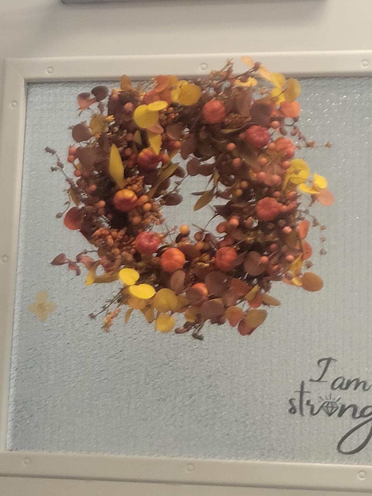22 inch Artificial Fall Wreaths for Front Door, Autumn Wreath with Pumpkin and Maple Leaves Suitable for Indoor Outdoor Wall Porch Harvest Festival Thanksgiving Day Farmhouse Holiday Decor customer photo 2